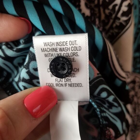 Dana Buchman Blouse L/S Paisley L - Picture 7 of 9